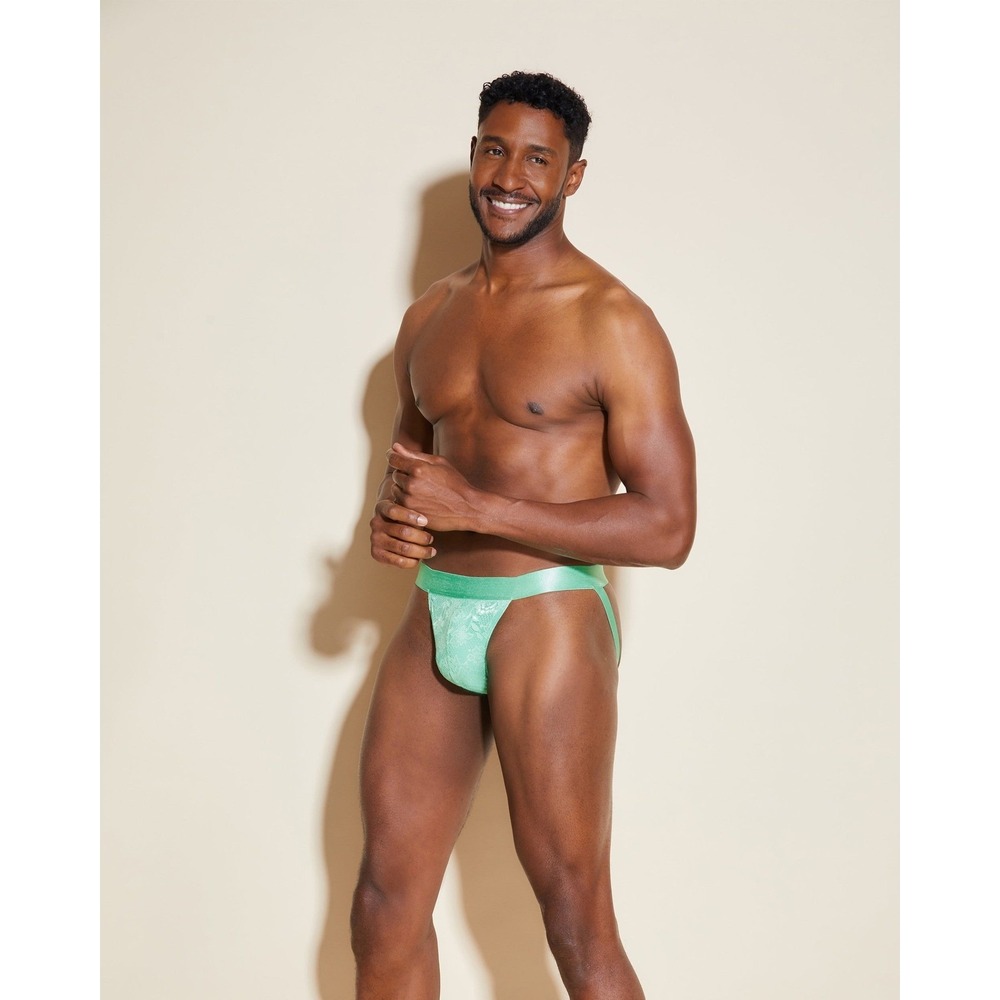 Cosabella Never Say Never Lace Jock Strap Ghana Green size  M